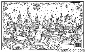 Navidad / Actividades navideñas al aire libre: Patinar sobre un estanque congelado