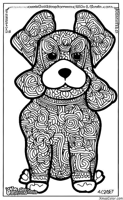 Navidad / Adornos de Navidad: Un lindo cachorro santo bernardo adorno