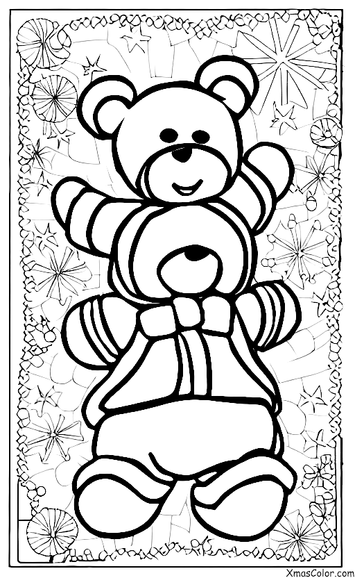 Navidad / Adornos de Navidad: Un lindo oso de peluche