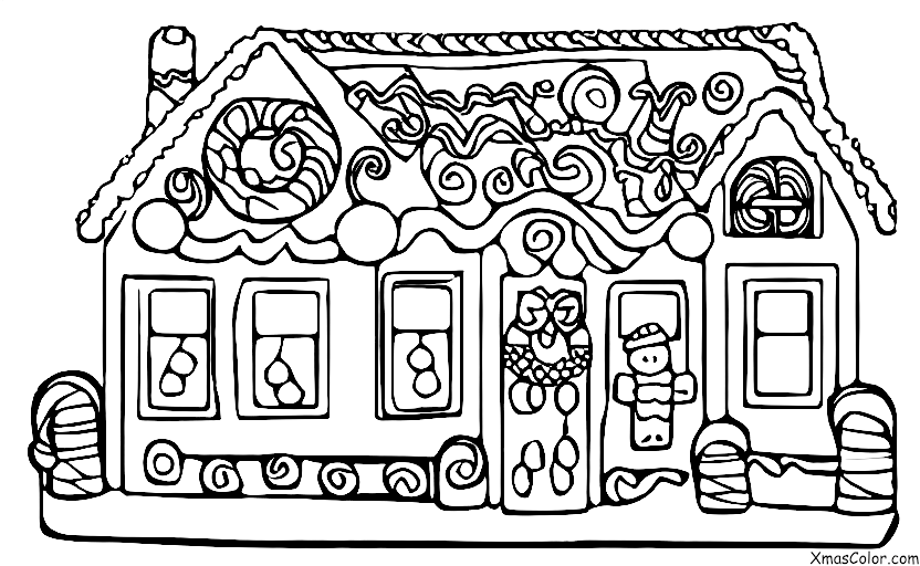 Navidad / Adornos de Navidad: Una casa de jengibre