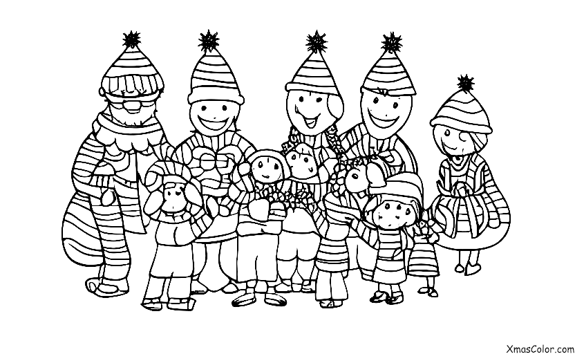 Navidad / Alegría al Mundo: La familia reunida alrededor del árbol de Navidad cantando 'Alegría al mundo'