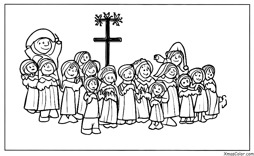 Navidad / Alegría al Mundo: Un coro de iglesia cantando "Joy to the World" en la víspera de Navidad