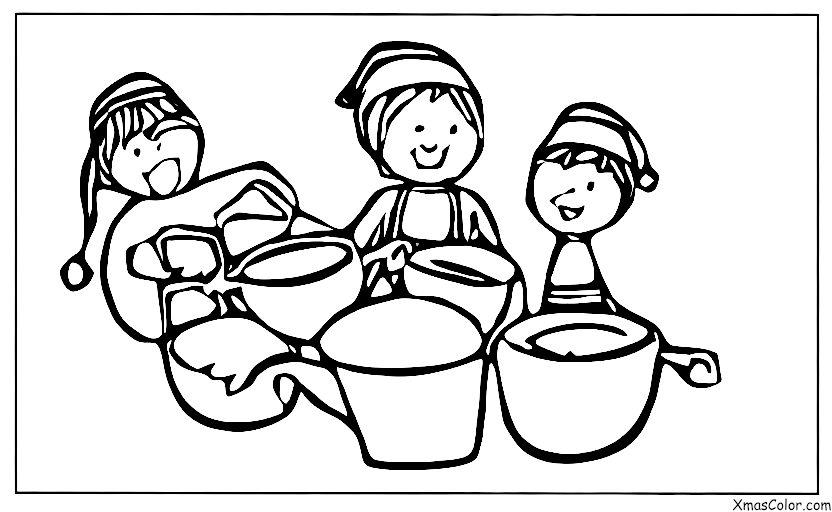 Navidad / Alegría al Mundo: Un grupo de personas voluntarias en una cocina de sopa