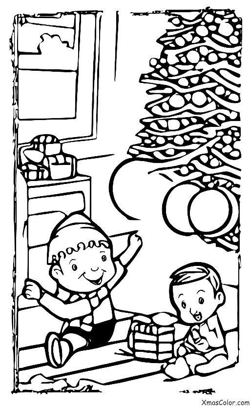 Navidad / Alegría: Un niño jugando con un tren de juguete