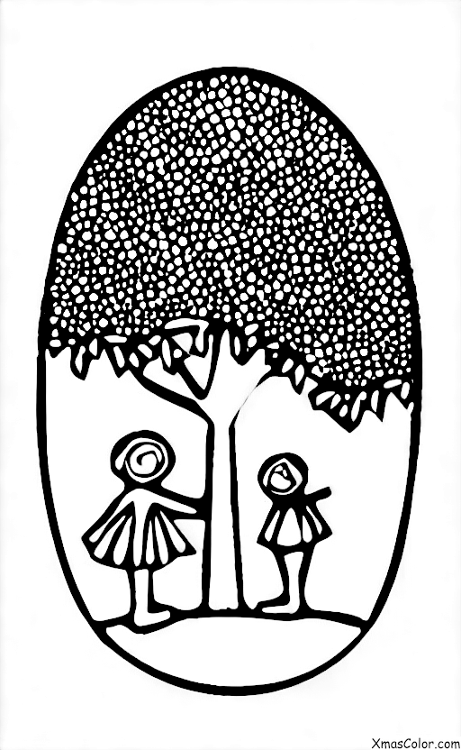 Navidad / Alegría: Una familia que decoraba su árbol de Navidad