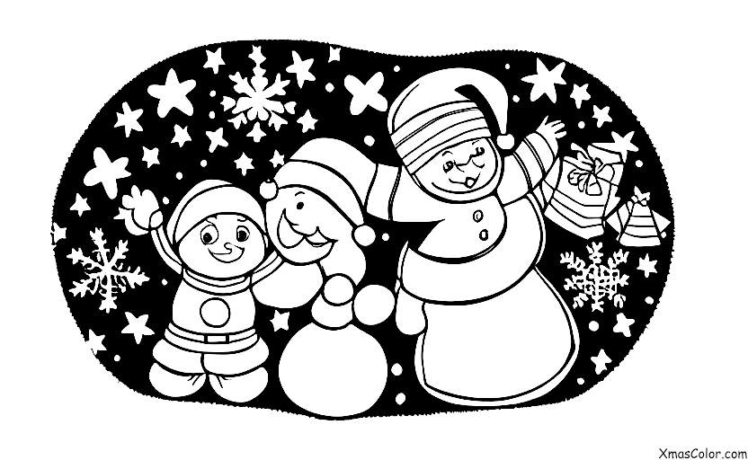 Navidad / Ángeles de la Nieve: Un ángel de nieve y Santa
