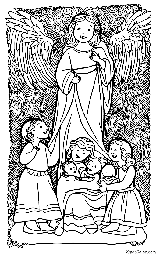 Navidad / Ángeles de Navidad: Un ángel que trae un mensaje a una familia