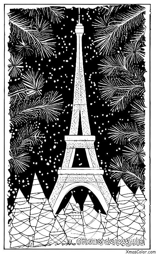 Navidad / Árboles de Navidad en todo el mundo: La Torre Eiffel en París