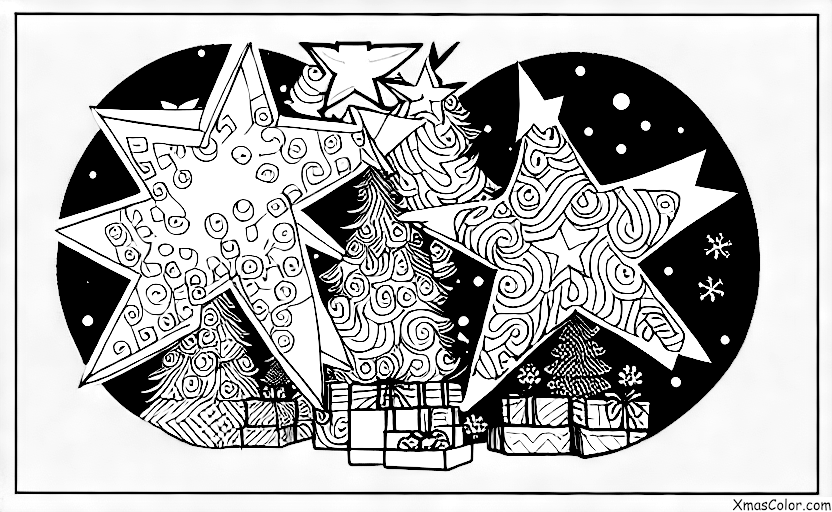 Navidad / Árboles de Navidad: Árbol de Navidad con una estrella