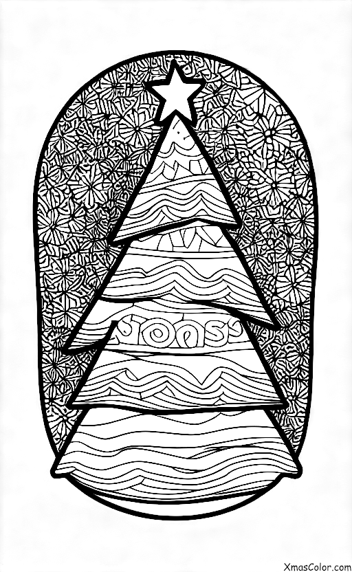 Navidad / Árboles de Navidad: Un árbol de Navidad rodeado de nieve