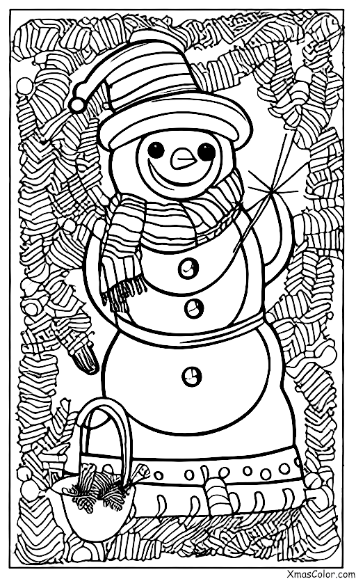 Navidad / Árboles de Navidad: Un muñeco de nieve