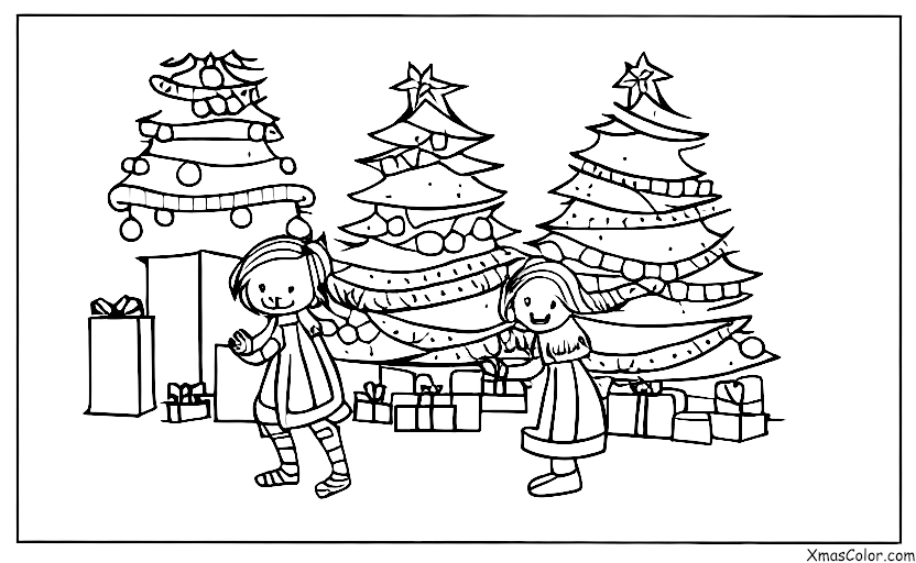 Navidad / Árboles de Navidad: Una familia
