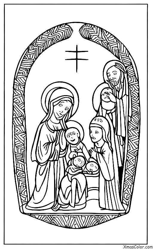 Navidad / Avent: Escena de la Natividad con el niño Jesús