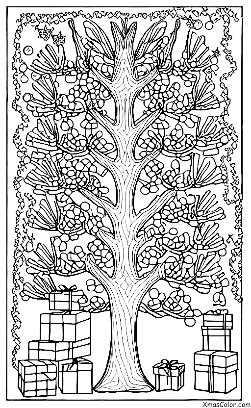 Navidad / Avent: Jesse árbol con símbolos del Antiguo Testamento