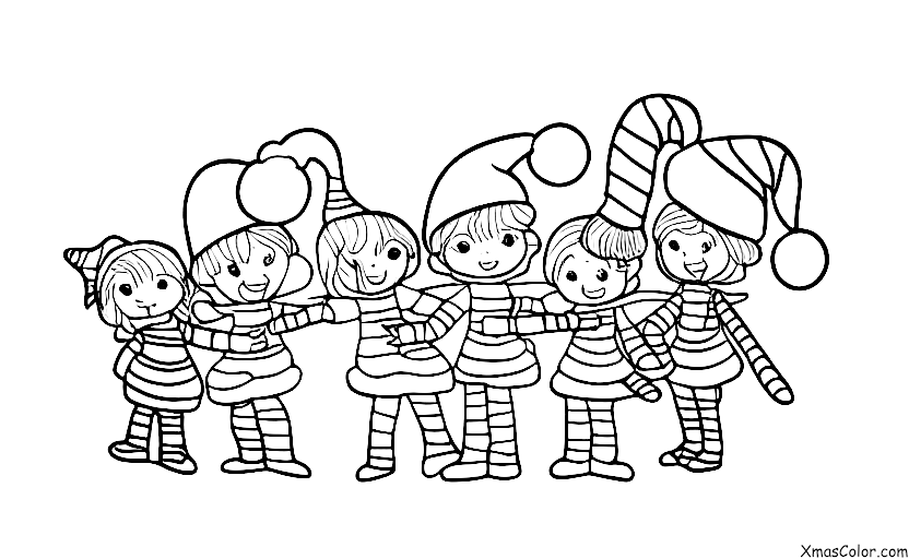 Navidad / Ayudantes de Santa: Los duendes decoran el árbol de Navidad