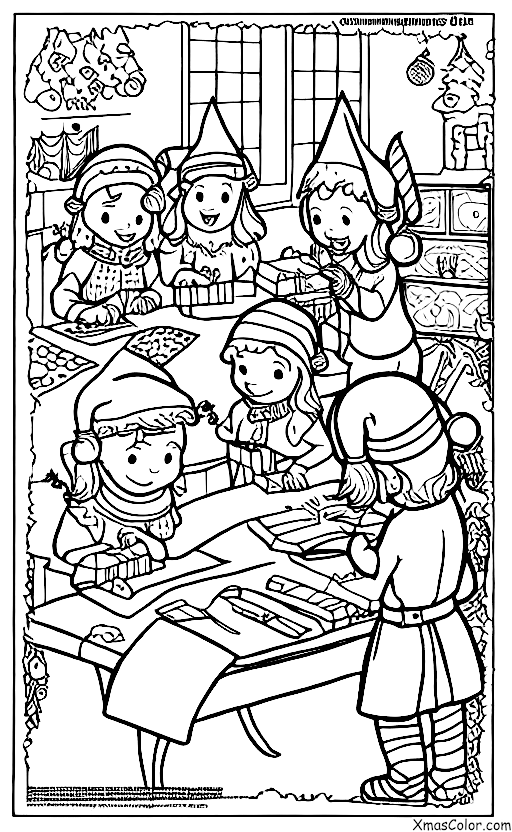 Navidad / Ayudantes de Santa: Los duendes escribiendo cartas a Santa