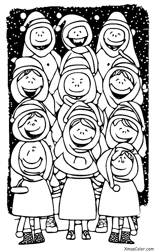 Navidad / Bailarín: Un grupo de villancicos cantando y bailando