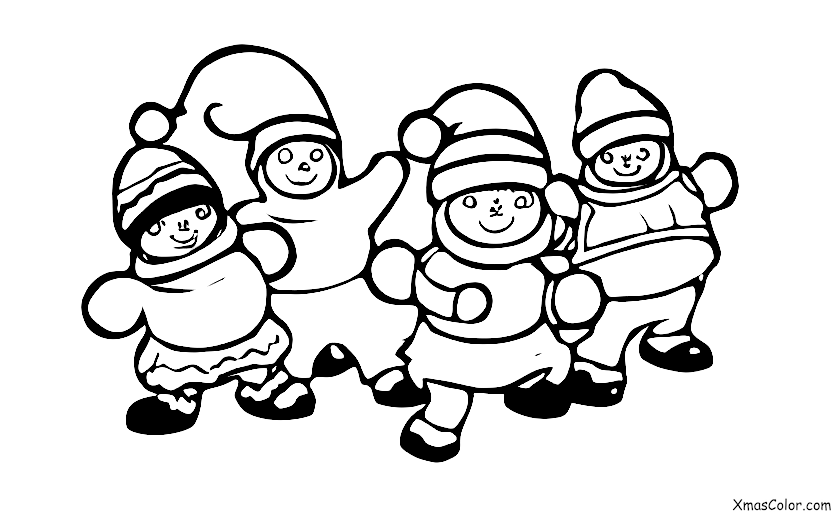 Navidad / Bolas de nieve: Una batalla de bolas de nieve en curso