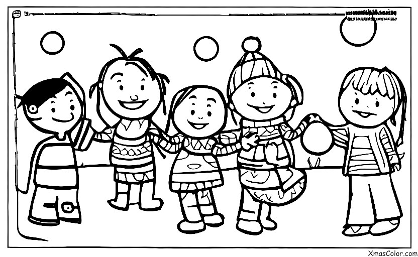 Navidad / Bolas de nieve: Una familia que tiene una batalla de bolas de nieve