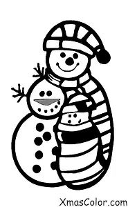 Navidad / Calcetines de Navidad: Calcetín de Navidad con un muñeco de nieve