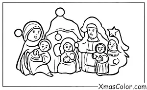 Navidad / Calcetines de Navidad: Escena de Belén