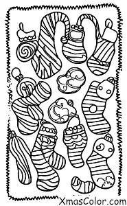 Navidad / Calcetines de Navidad: Galletas de Navidad