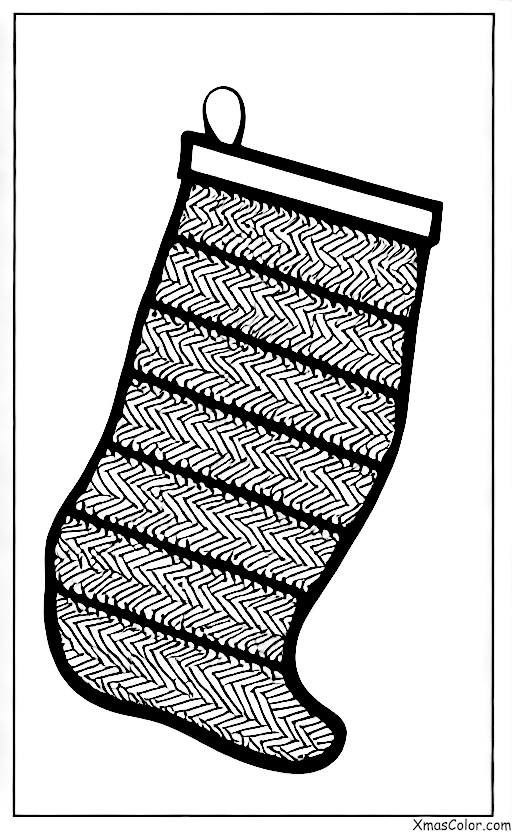 Navidad / Calcetines de Navidad: Un calcetín lleno de bastoncitos de caramelo