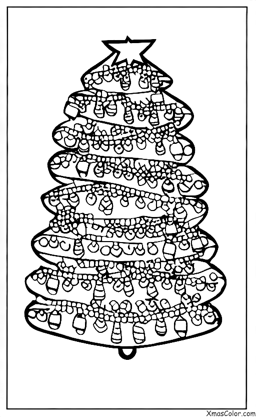 Navidad / Campanas de Navidad: Campanas de Navidad colgadas en un árbol de Navidad