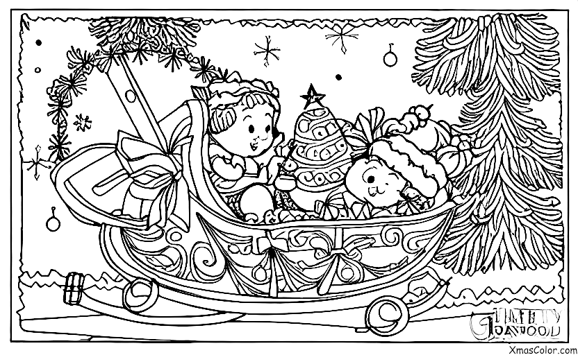 Navidad / Campanas de trineo: Un primer plano de una campana de trineo de oro
