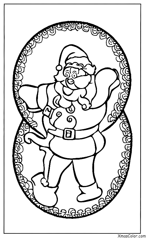 Navidad / Canto de Navidad: Coristas navideños cantando villancicos a Santa Claus