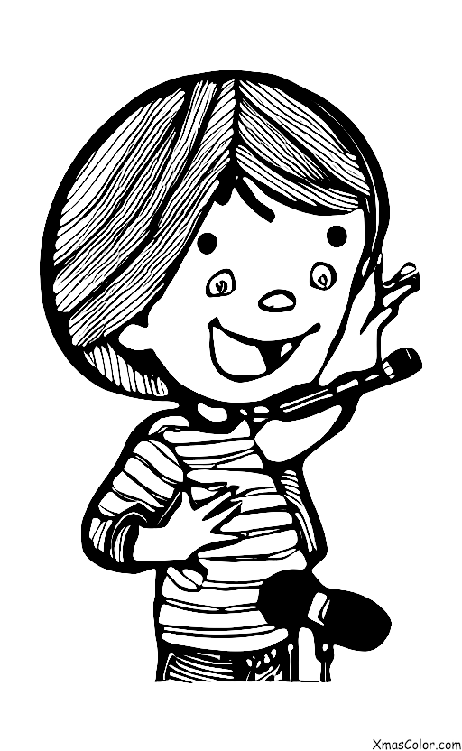 Navidad / Canto de Navidad: Un niño cantando solo
