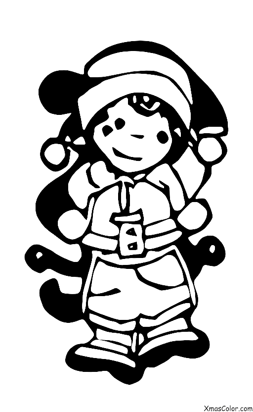 Navidad / ЏЏЏЏЏЏ: Elfo de Navidad volando con su varita mágica