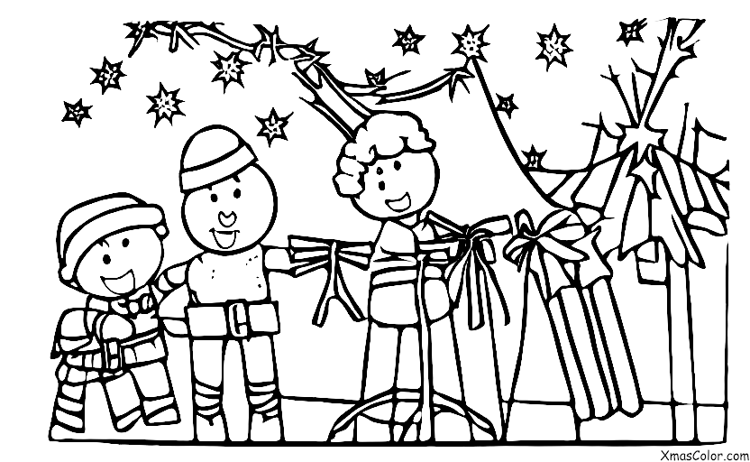 Navidad / Colocar luces de Navidad: Una persona está colgando luces de Navidad por sí misma