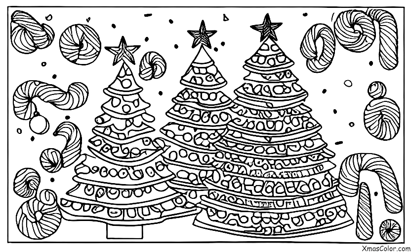Navidad / Comida de Navidad: Árbol de Navidad hecho de dulces