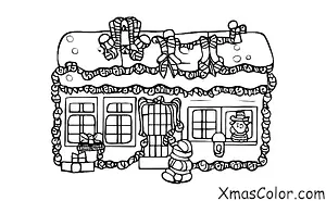 Navidad / Compras de Navidad: Una casa decorada