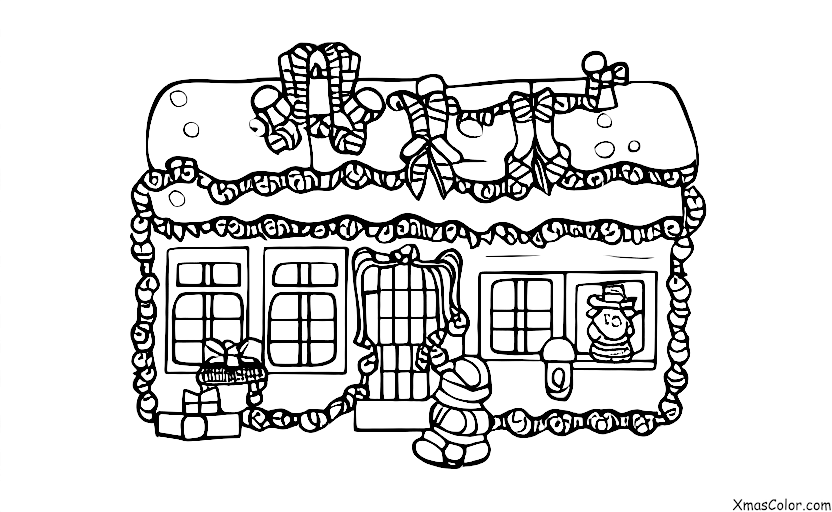 Navidad / Compras de Navidad: Una casa decorada