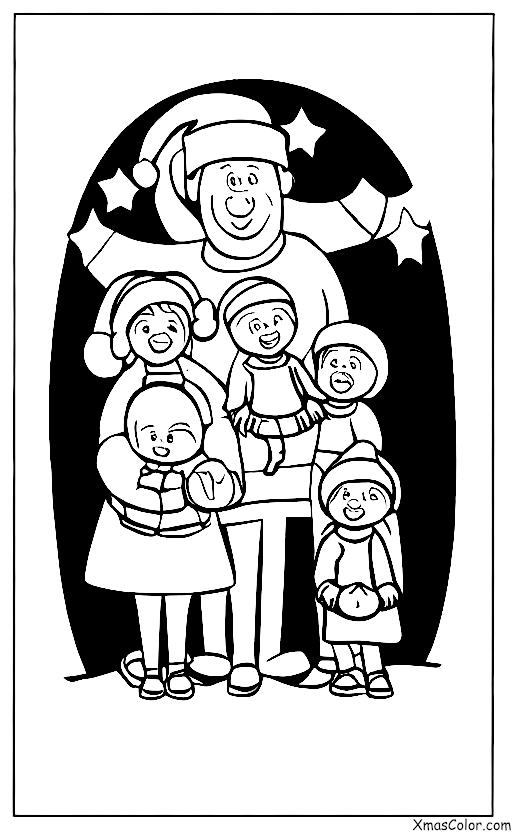 Navidad / Compras de Navidad: Una familia comprando un árbol de Navidad