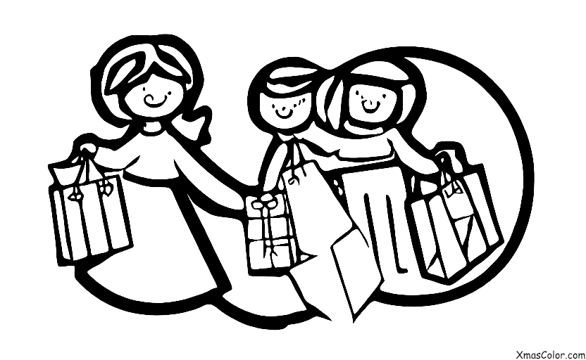 Navidad / Compras de Navidad: Una pareja que hace compras mutuas