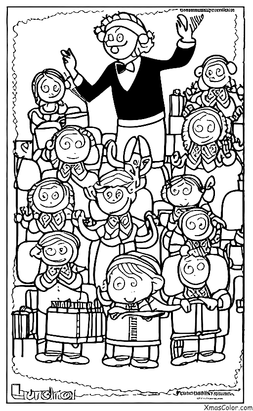 Navidad / Conciertos de Navidad: Una orquesta tocando música de fiesta