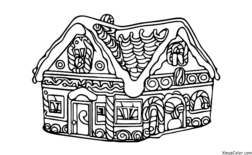 Navidad / Construcción de casas de pan de jengibre: Construir una casa de galletas de jengibre juntos