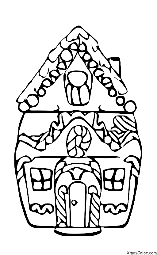 Navidad / Construcción de casas de pan de jengibre: Jugar con la casa de galletas
