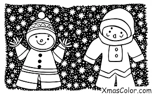 Navidad / Copos de nieve: Un copo de nieve cayendo sobre una persona