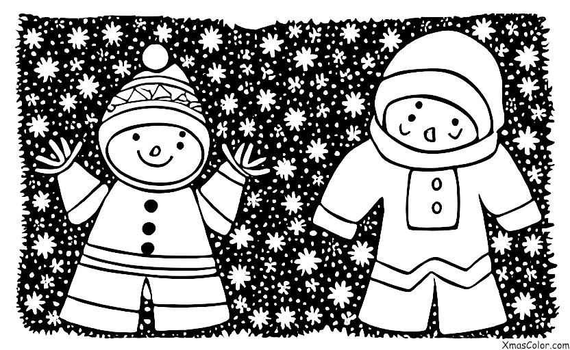 Navidad / Copos de nieve: Un copo de nieve cayendo sobre una persona