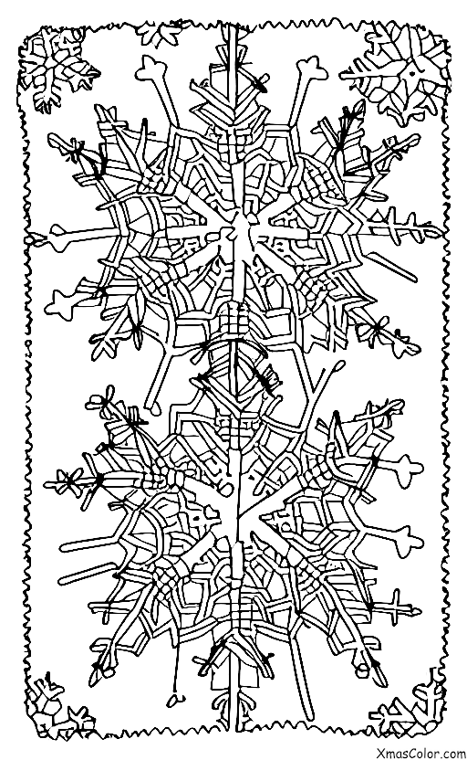 Navidad / Copos de nieve: Una bandada de copos de nieve cayendo