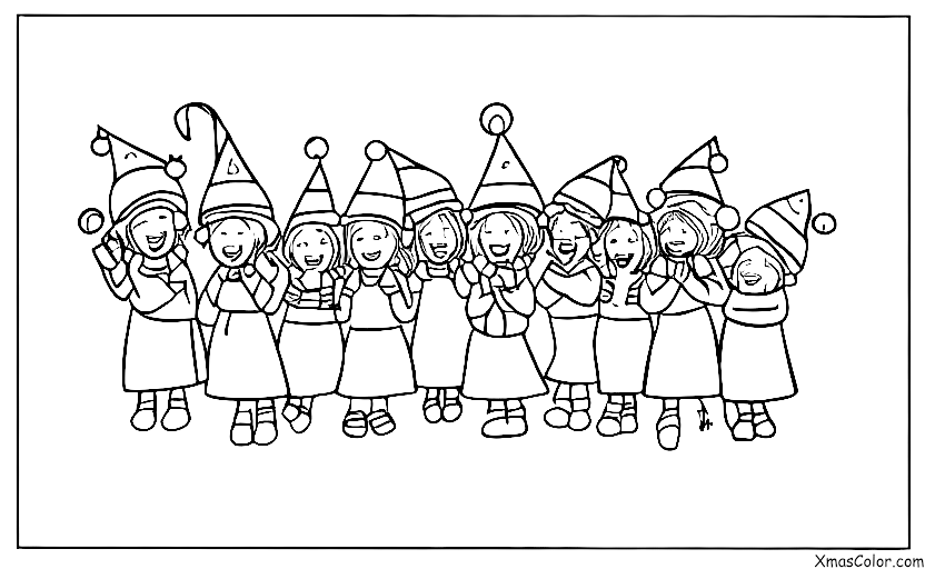 Navidad / Coro de Navidad: Niños cantando villancicos de Navidad