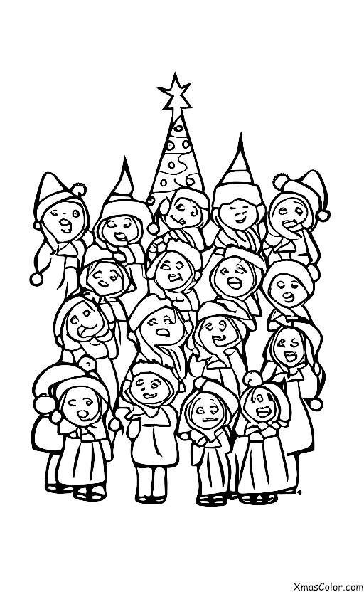 Navidad / Coro de Navidad: Un coro cantando villancicos