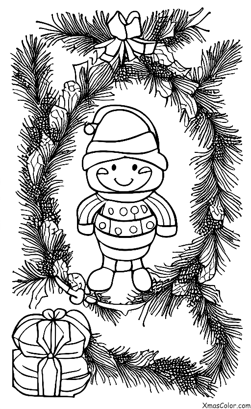 Navidad / Coronas de Navidad: Corona decorada con adornos