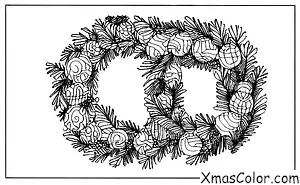Navidad / Coronas de Navidad: Corona rústica hecha de materiales naturales