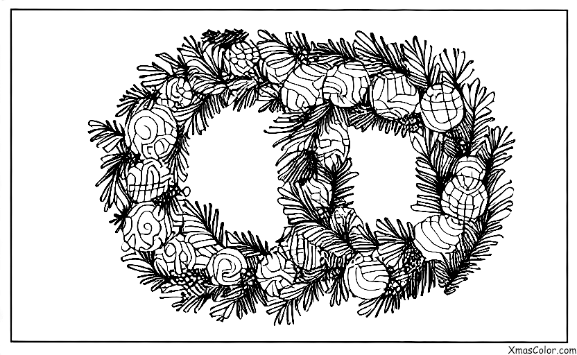 Navidad / Coronas de Navidad: Corona rústica hecha de materiales naturales