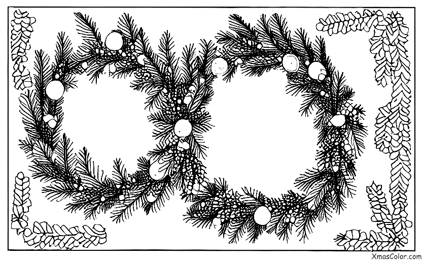 Navidad / Coronas de Navidad: Corona sencilla de hojas